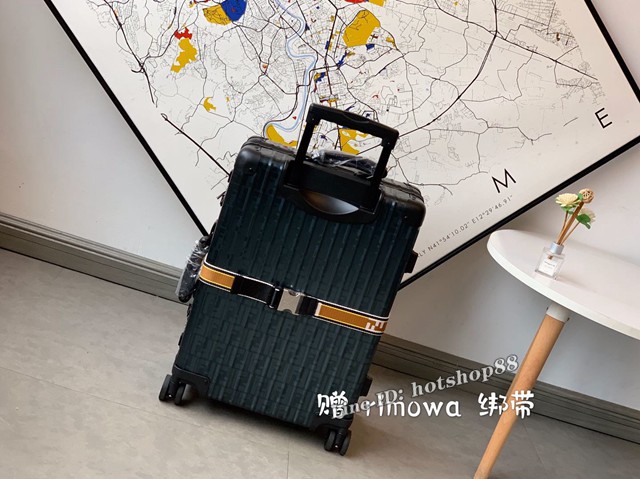 Fendi x rimowa聯名行李箱四輪拉杆箱 日默瓦全鋁鎂合金雙F圖案拉箱/拉杆箱 gdx1223